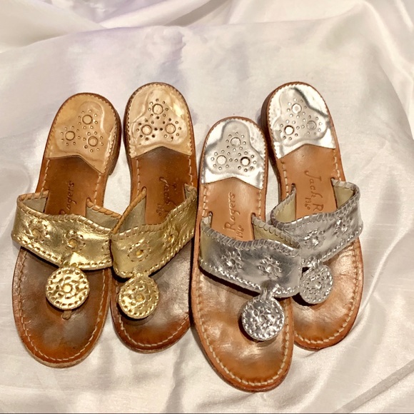 silver beach sandals